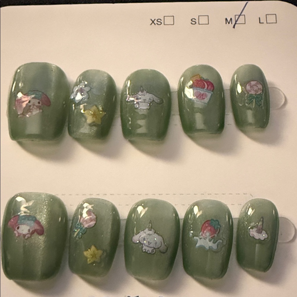 Green Decorative Nail Set for Small Pets